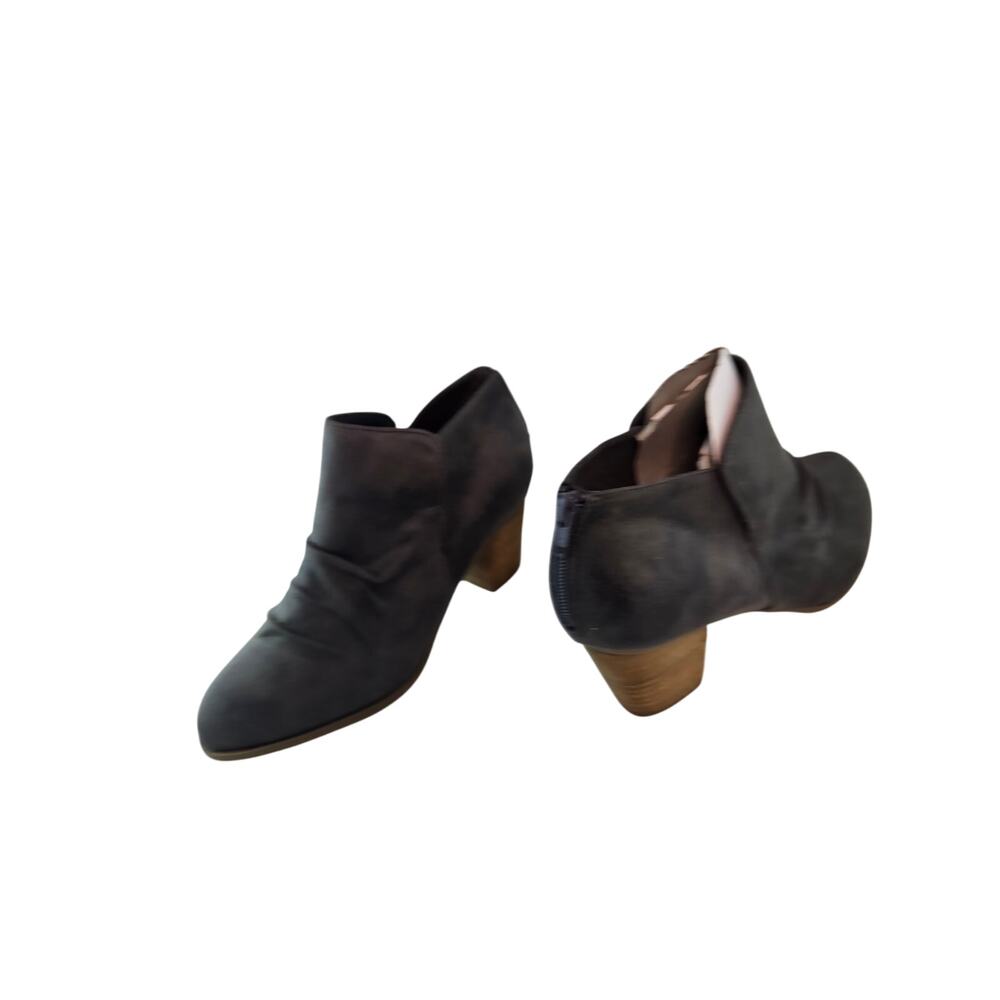 Gray Report Scrunched Booties With Chunky Stacked… - image 2